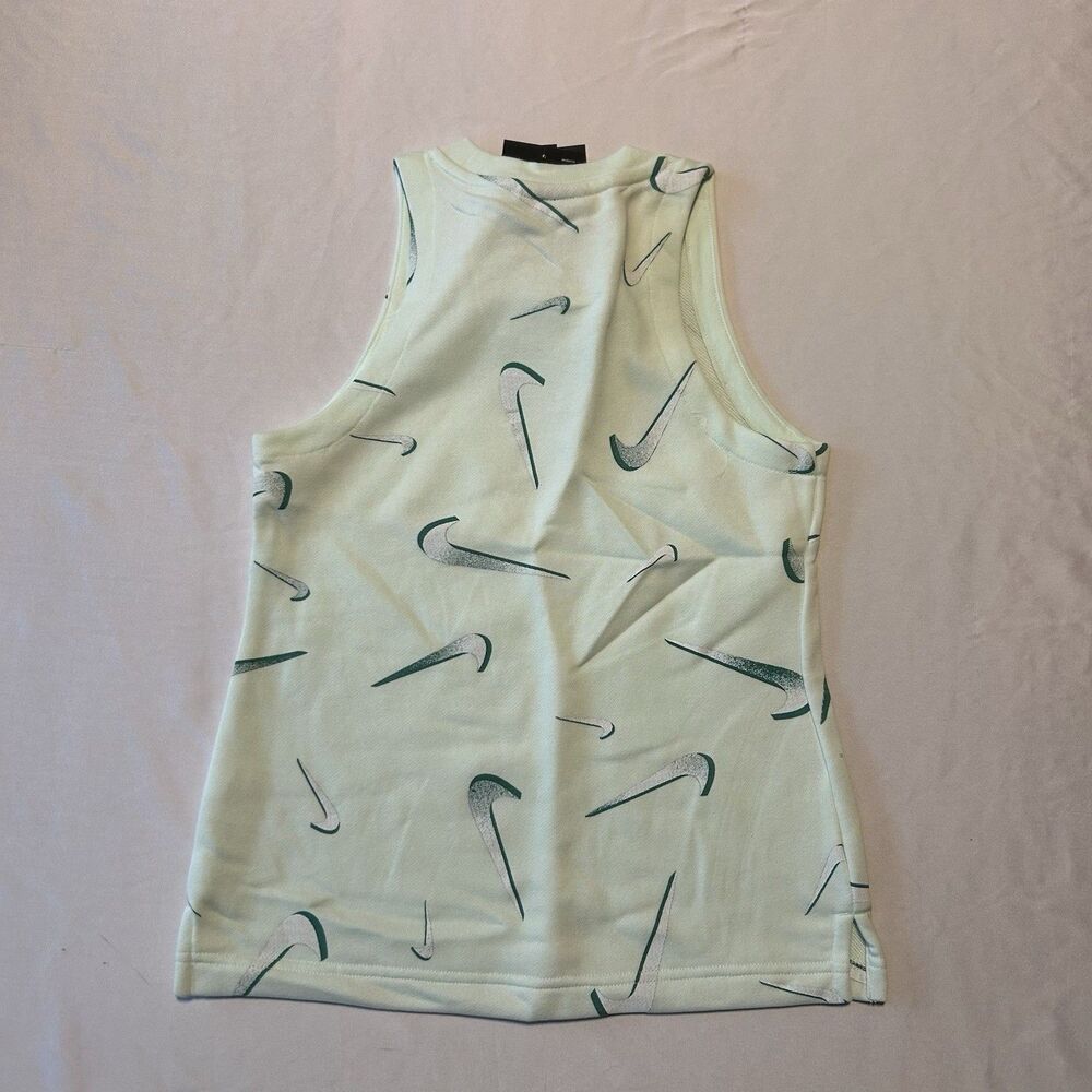 Nike Tank Top Girl's Large Lite Teal All Over Print Cotton Slim-Fit Pullover - Picture 2 of 5